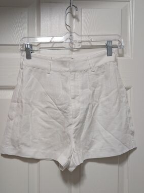 Meshki Jadri Linen Shorts White size XS NWT